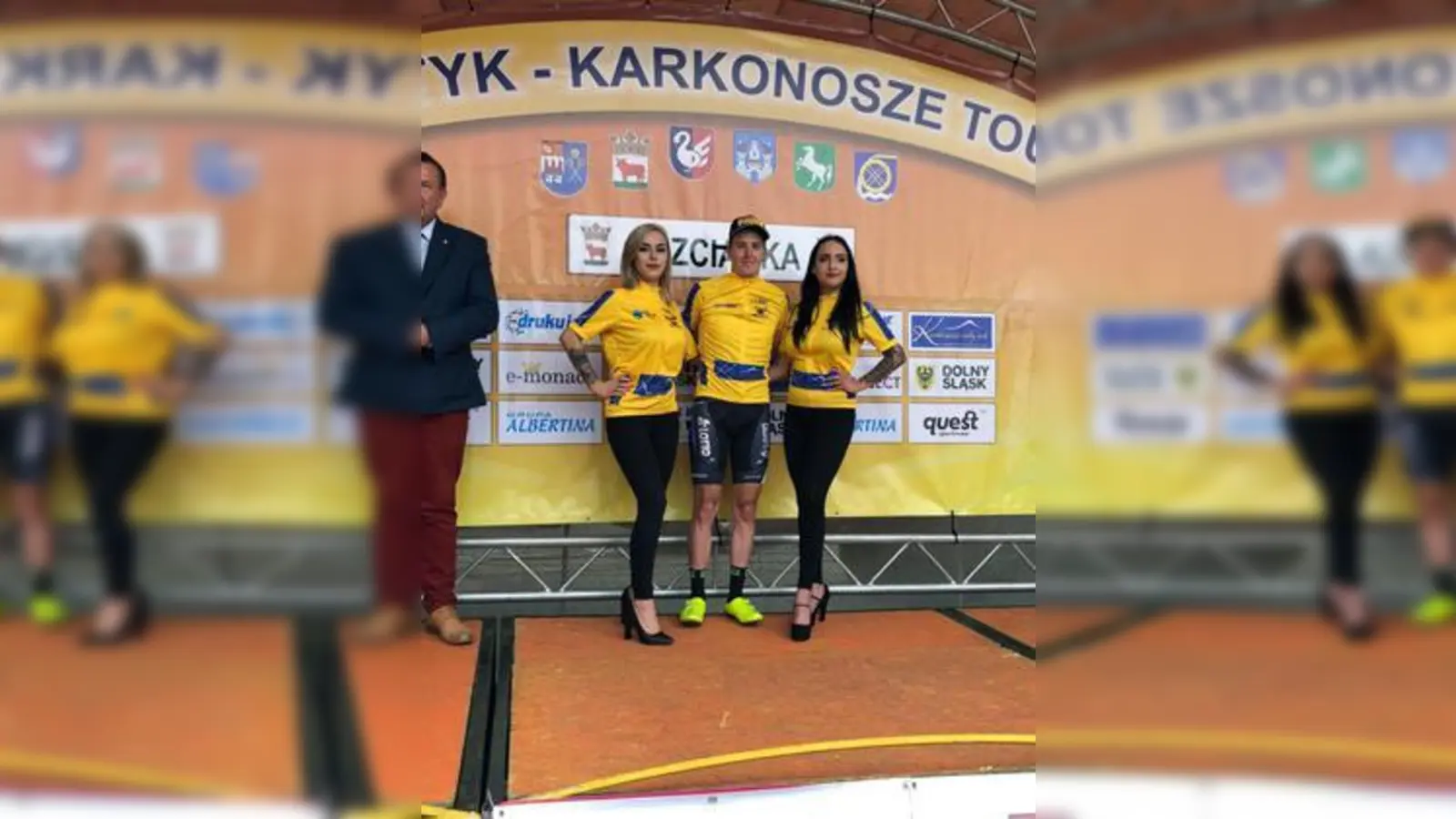Nach seinem Sieg   bei der ersten Etappe der Baltyk-Karkonosze Tour trägt Fabian Schormair selbstverständlich auch das gelbe Trikot des Führenden in der Gesamtwertung.	Foto: Florian Monreal (Foto: Florian Monreal)