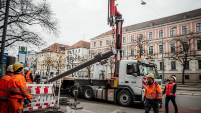 5G-Netz aus Straßenlampen: Die Stadt Augsburg rüstet ihre Laternenmasten um. (Foto: Kaddl's Buidlmacherei)
