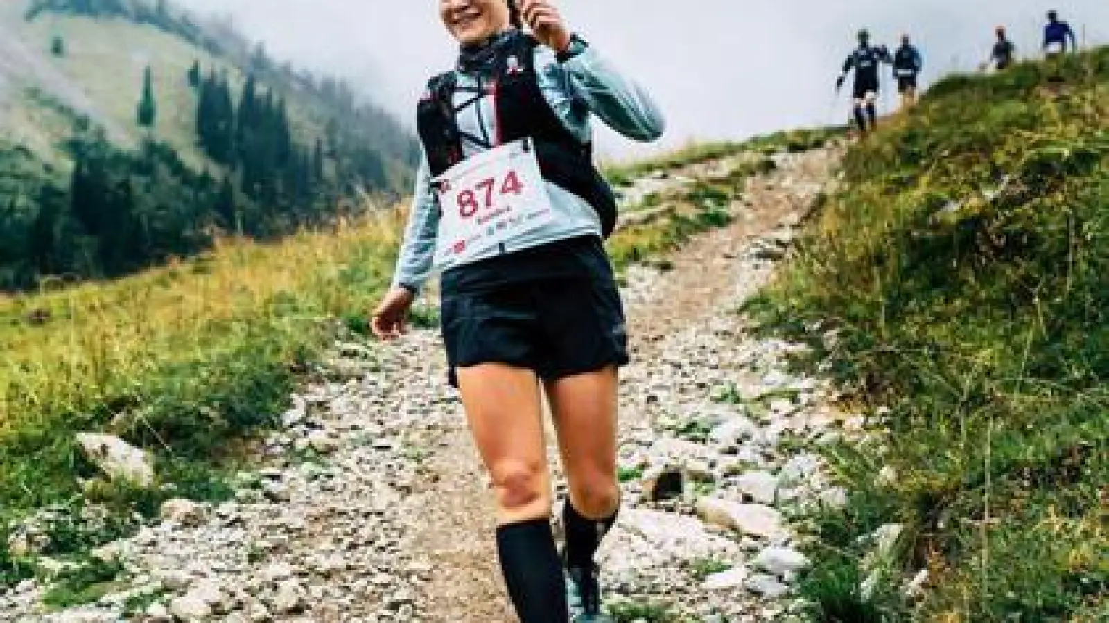 Über Stock und Stein:   Sandra Koller beim Ultramarathon im Karwendelgebirge. 		Foto: Thomas Demmelmaier (Foto: Thomas Demmelmaier)