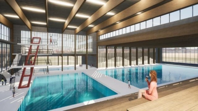Das neue Bad wäre mit 50-Meter-Becken, Sprung- und Lehrschwimmbecken multifunktional. 	Fotos: Planungsgruppe Augsburg (Fotos: Planungsgruppe Augsburg)