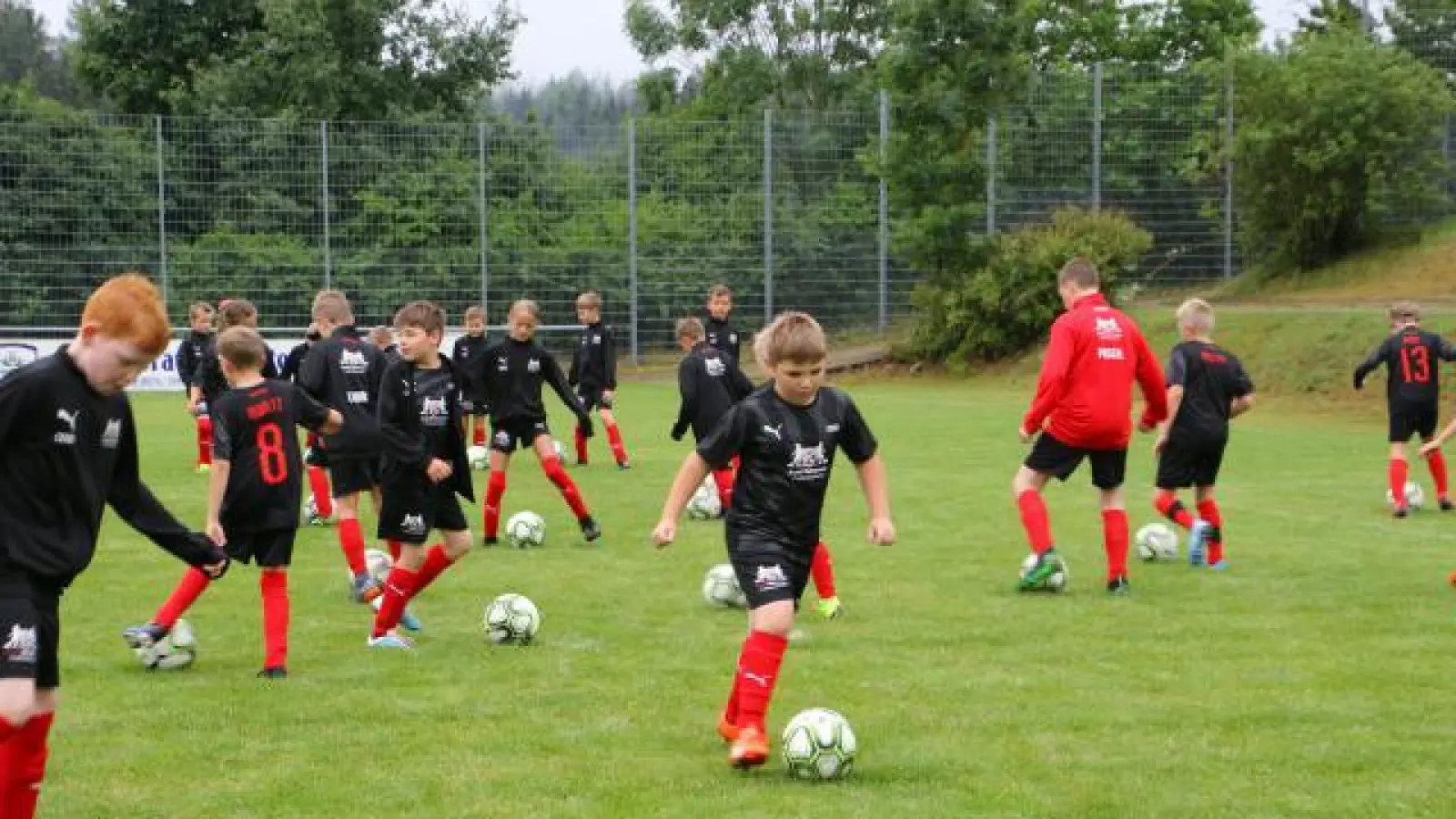 Training am Ball  : Gestern fiel der Startschuss für das Fußballcamp in Griesbeckerzell.	Foto: Erich Hoffmann (Foto: Erich Hoffmann)
