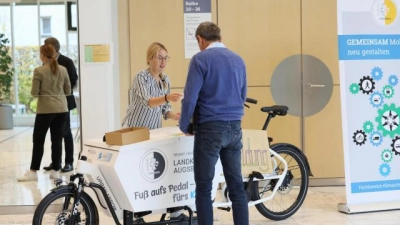 Beim ersten Mobilitätsforum   des Landkreises Augsburg in der Stadthalle Neusäß war auch die Förderung des Radverkehrs in der Region ein wichtiges Thema. 	Foto: Julia Pietsch (Foto: Julia Pietsch)