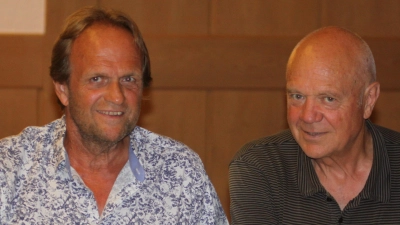 : Stellten sich erneut zur Wahl: TSV-Vorstand Harald Spring und Dr. Rudolf Kohler. <br> (Foto: Reinhold Rummel)