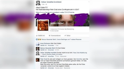 Unter dem Namen „Albert Walter” war auf Facebook ein Profil aufgetaucht, dass Fotos von Stadtrat Peter Grab verwendete - ohne dessen Einverständnis. 	Foto: Screenshot (Screenshot: Markus Höck)