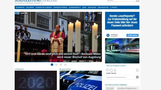 Die StadtZeitung hat ein neues Online-Portal. (Foto: Screenshot stadtzeitung.de)
