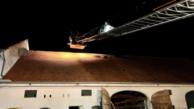 Durch das schnelle Eingreifen der Feuerwehr wurde bei dem Brand einer Lagerhalle in Schiltberg ein größerer Schaden vermieden.  (Foto: Sven Anneser )