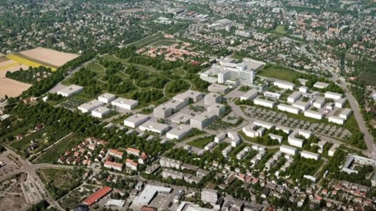 Die Augsburger Uniklinik   bekommt in den kommenden Jahren einen neuen Campus. Teil des Ausbaus soll auch ein Tierversuchszentrum sein. 	Foto: Nickl &amp; Partner Architekten AG