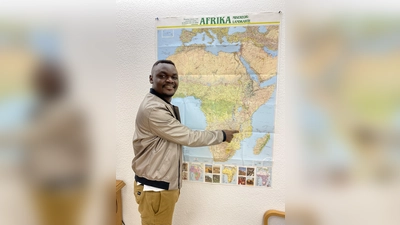 G<b>abriel Yotamu aus Malawi</b>ist einer der fünf jungen Pallottiner, die derzeit in Deutschland beziehungsweise in Friedberg sind. (Foto: Alexander Schweda)