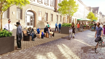 Die Maximilianstraße ist einer von zwei Orten, für den sich Kreative ein Projekt ausdenken sollen, um dort die Aufenthaltsqualität zu verbessern. (Foto: Stadt Augsburg / Neonpastell)