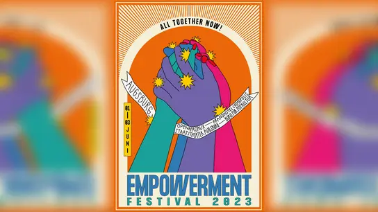 Alle gemeinsam: Am Donnerstag startet das dritte Empowerment-Festival in Augsburg. (Grafik: Lisa Neher )
