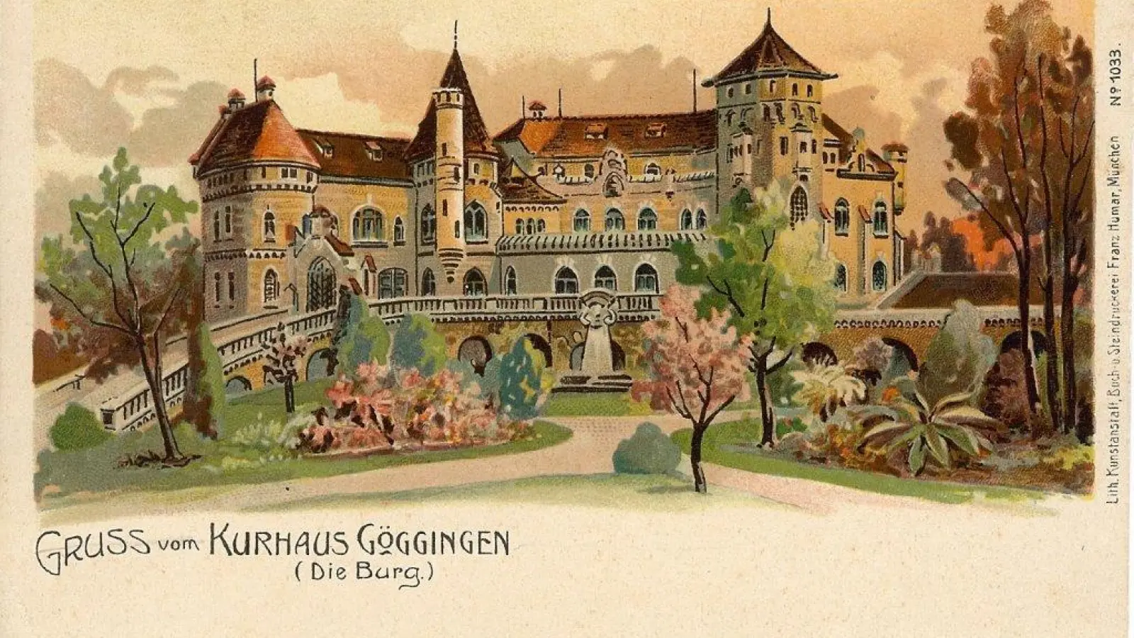 Eine Burg im „Rothenburgstil”: 1880 errichtete Karl Albert Gollwitzer dieses architektonische Kleinod im Stadtteil Göggingen.  (Foto: Gögginger Geschichtskreis)