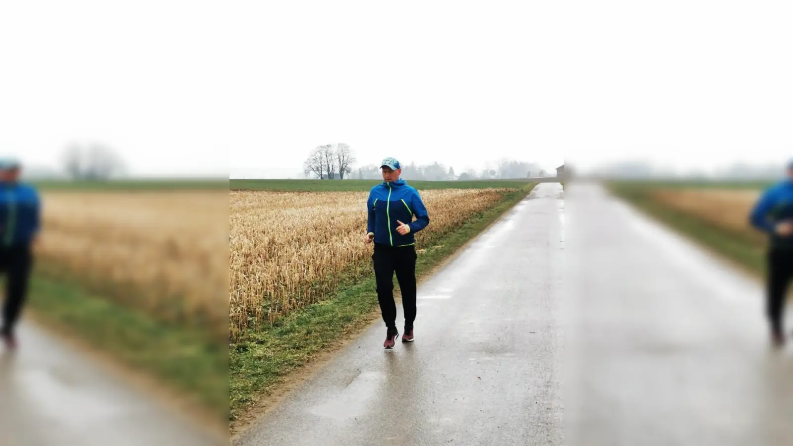 Regen, Nebel, Wind oder Schnee   - kein Wetter hält Viktor Reger auf, seinem großen Ziel 50 Kilometer am Tag näher zu kommen. 	Foto: privat (Foto: privat)