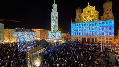 Erleuchtete Innenstadt: Vom 20. bis 22. Oktober finden in Augsburg wieder die Light Nights statt. (Foto: Gregor Eisele)