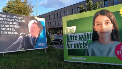Plakat an Plakat reihte sich im Herbst in Augsburg. Die Stadt will nun Einhalt gebieten. Bereits bei den Europawahlen im Juni sollen Wahlplakate nur noch sechs Wochen lang aufgestellt werden dürfen. (Foto: Maximilian Tauch)