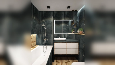 Auch kleine Badezimmer lassen sich großzügig gestalten, zum Beispiel mit großformatigen Fliesen. (Foto: Pexels)