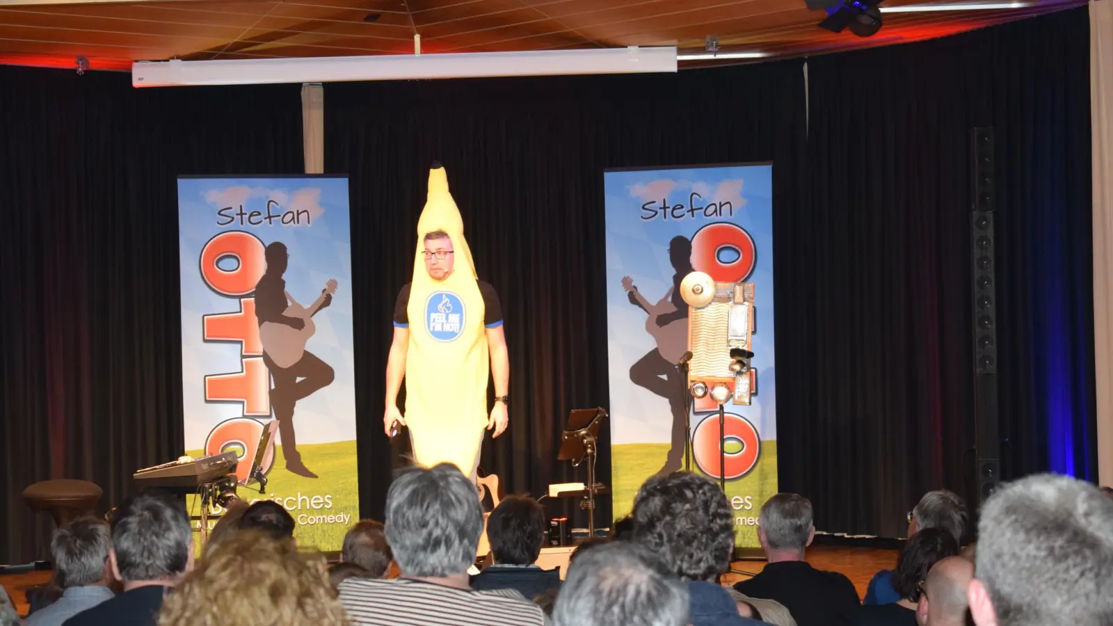 <b>Mit dem Bananenrap</b> in der Bananenrepublik wollte Stefan Otto bei „Aichach sucht die Superbanane” gewinnen. 