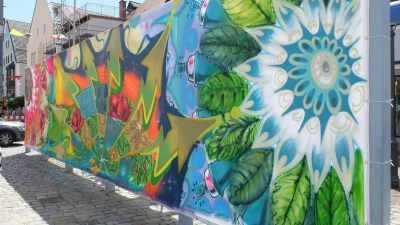 Graffiti am Stadtplatz (Foto: Nayra Weber)